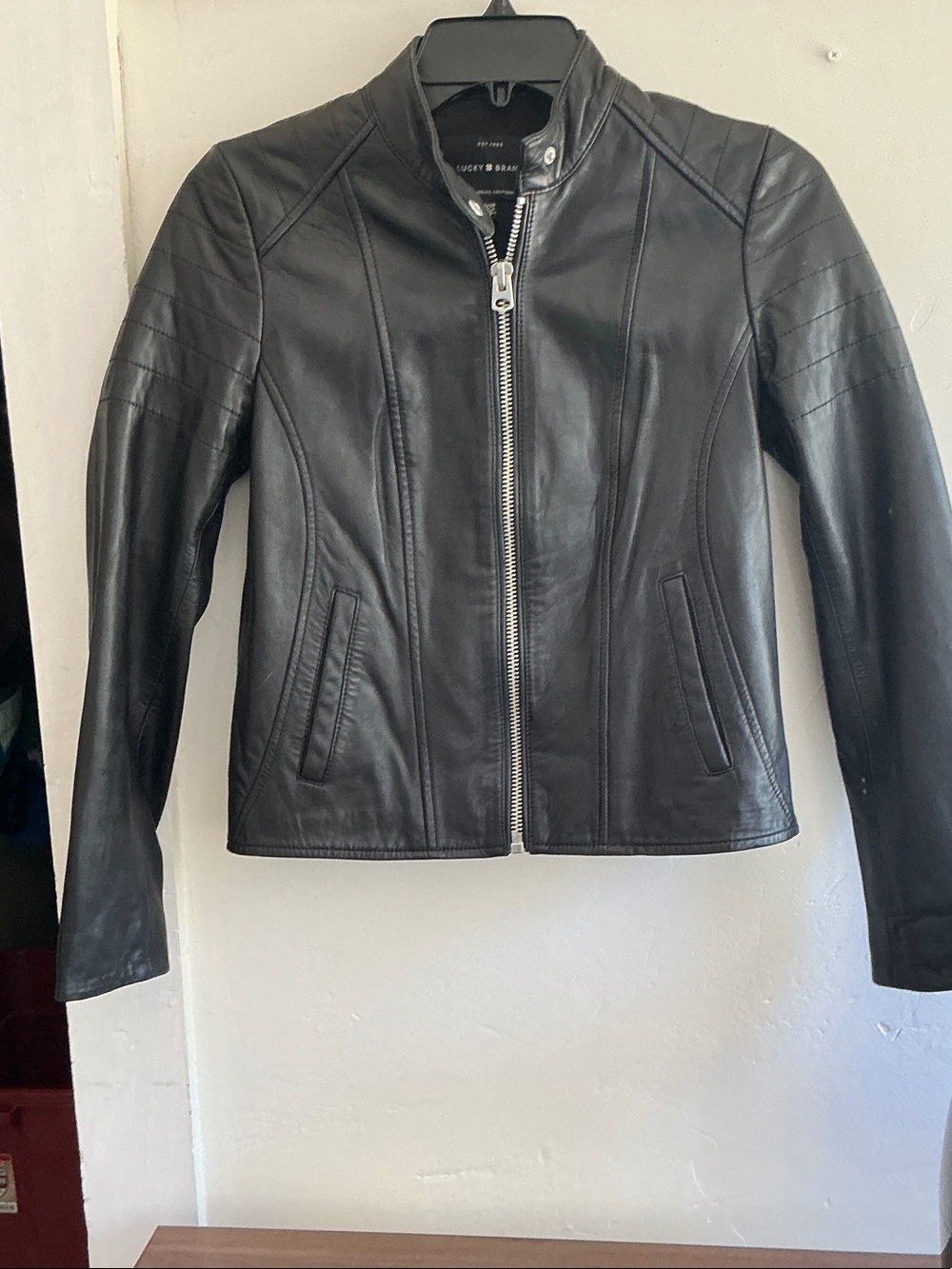 Lucky Brand Black Lamb Leather Women's Jacket